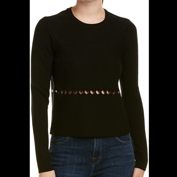 Bailey 44 Black Long Sleeved Queen of Scots Sweater Cut Out Size XS - Picture 1 of 10